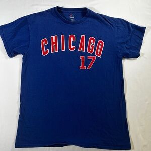 Chicago Cubs Kris Bryant #17 Men's Medium T-Shirt MLB Shirsey Blue